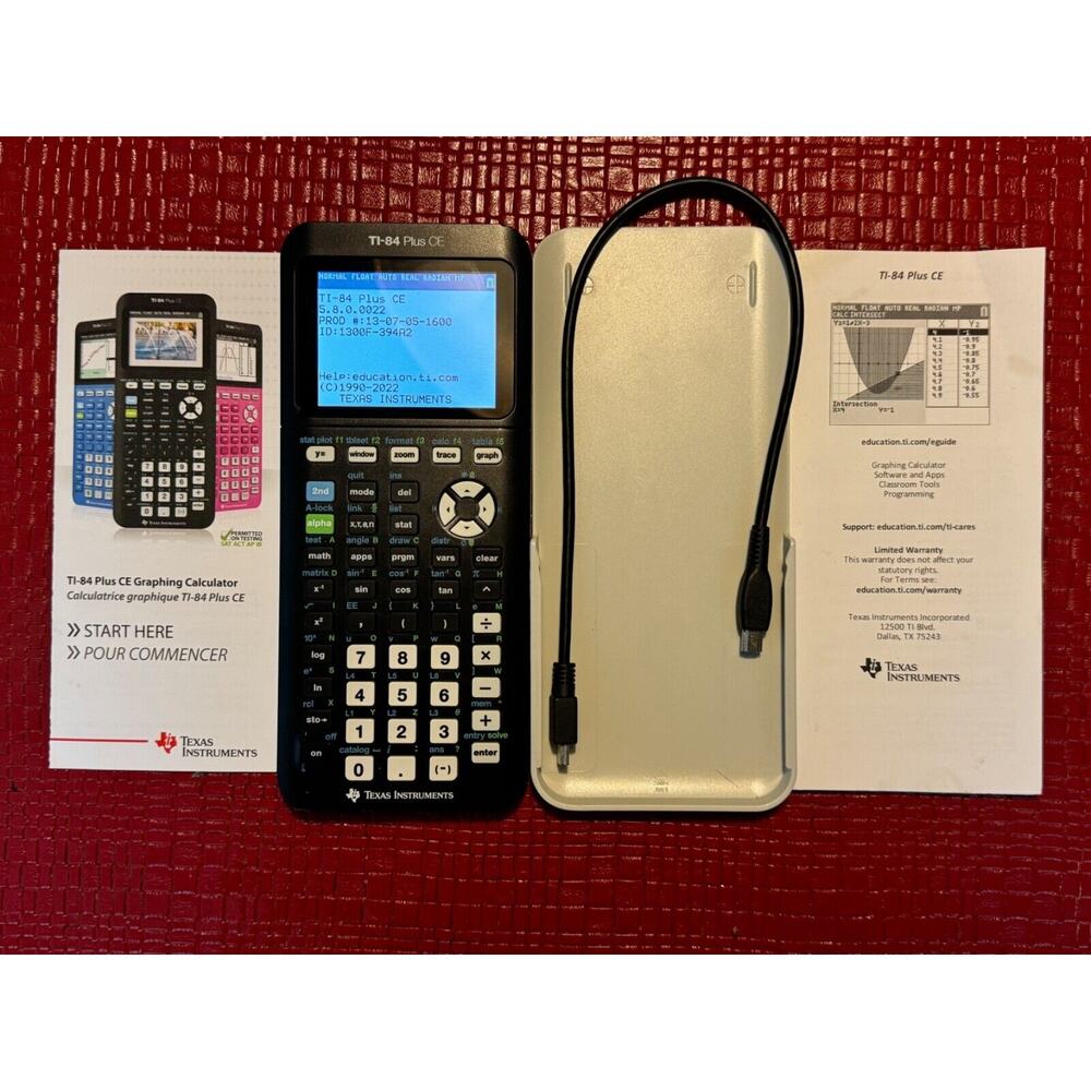 Texas Instruments TI-84 Plus CE Graphing Calculator - Black/White